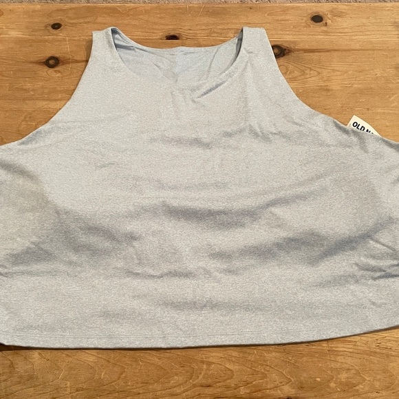 NWOT Old Navy Cloud Comfy High Neck Light Blue Bra Athleisure Sport 4X - Picture 3 of 9